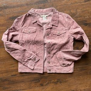 Mauve dusty rose corduroy lightweight jacket